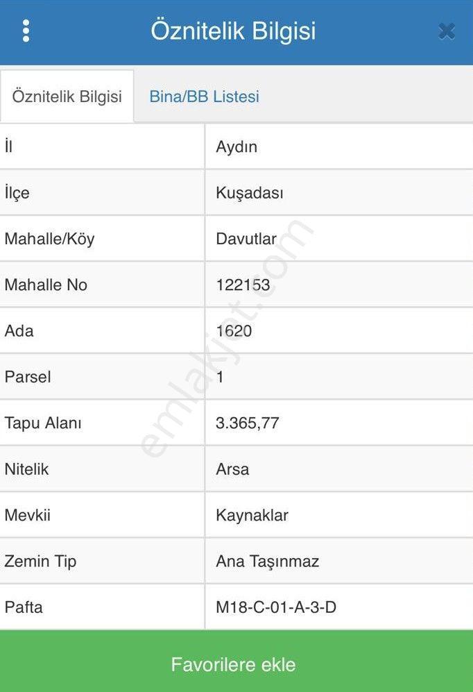 Davutlar Kaynaklar Mevkiinde 3.365 M² Satılık Arsa - Görsel 2