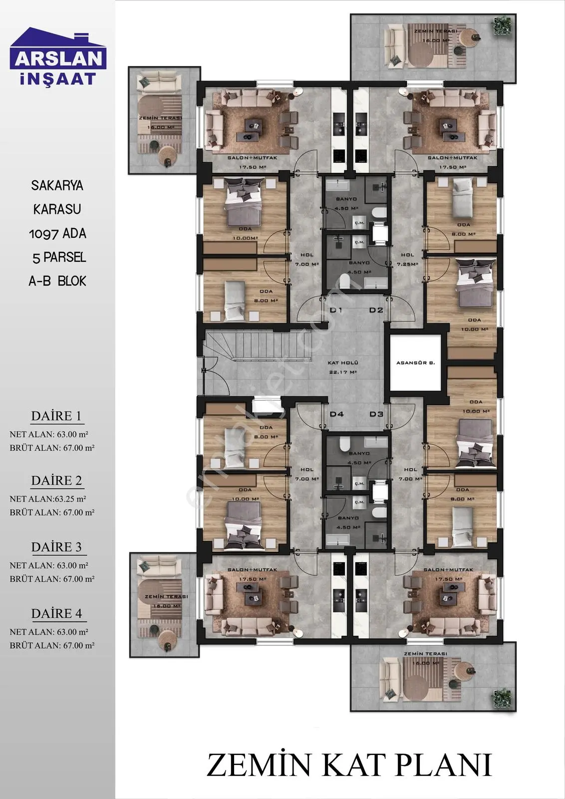 Arslan İnşaat Yarı Peşin Yarı Taksit İmkanıyla Havuzlu Site 2+1 - Görsel 3