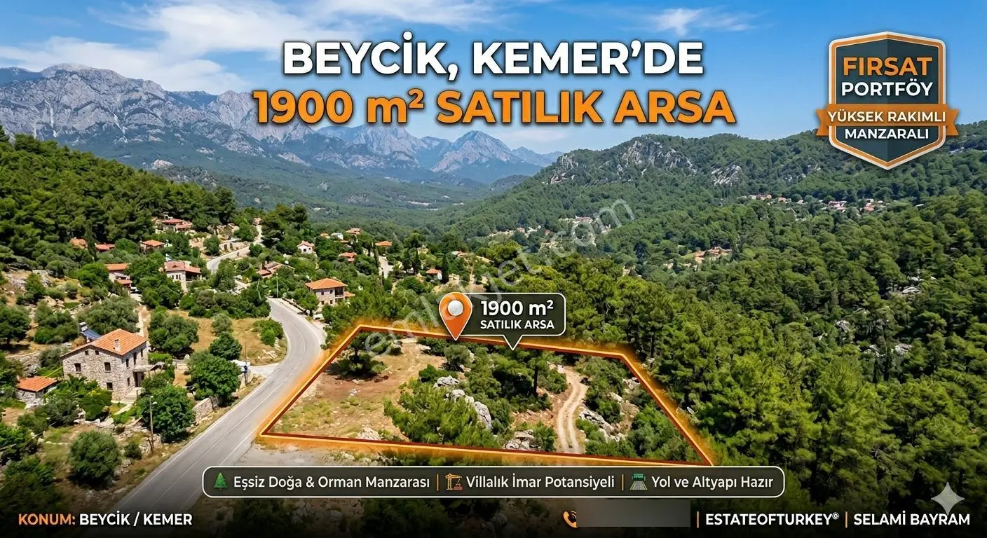 Antalya Kemer Beycik De Satılık Kupon Arsa Müstakil Tapu