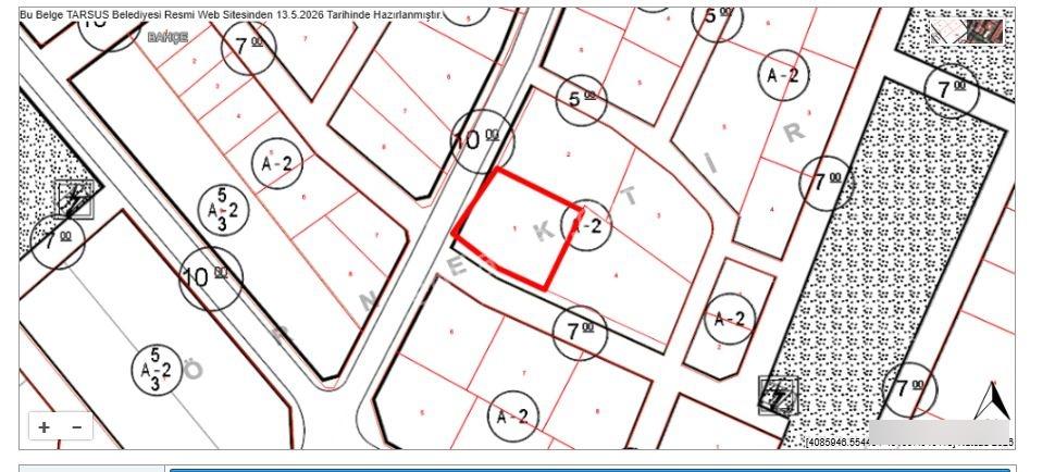 Tarsus Bahçe Mah 574m² Köşebaşı A2 İmarlı Cadde Üzeri Satılık Ar