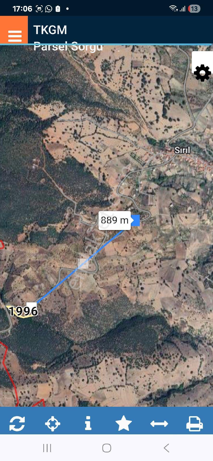 Bursa/orhaneli-sırıl Mah.de Satılık Müstakil Tapulu Kadastro Yoluna Cepheli (7.088).m2. Arazi - Görsel 4