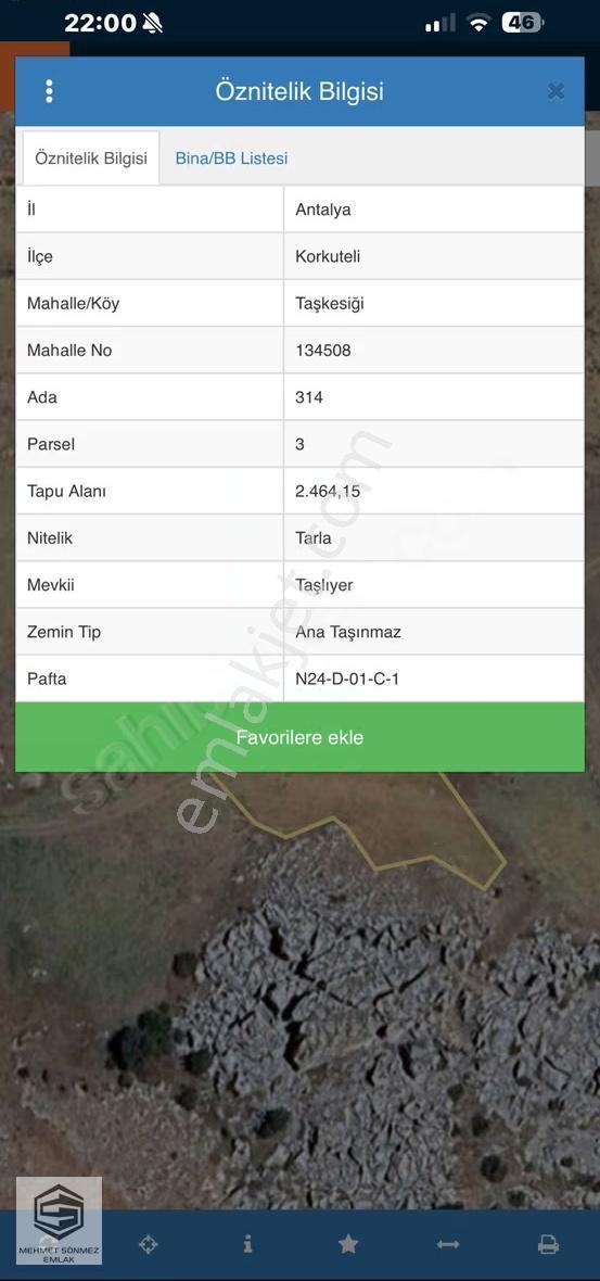Antalya Korkuteli Taşkesiği'nde 2465m2 Satılık - Görsel 2