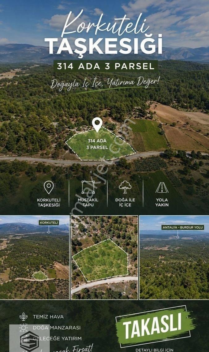 Antalya Korkuteli Taşkesiği'nde 2465m2 Satılık