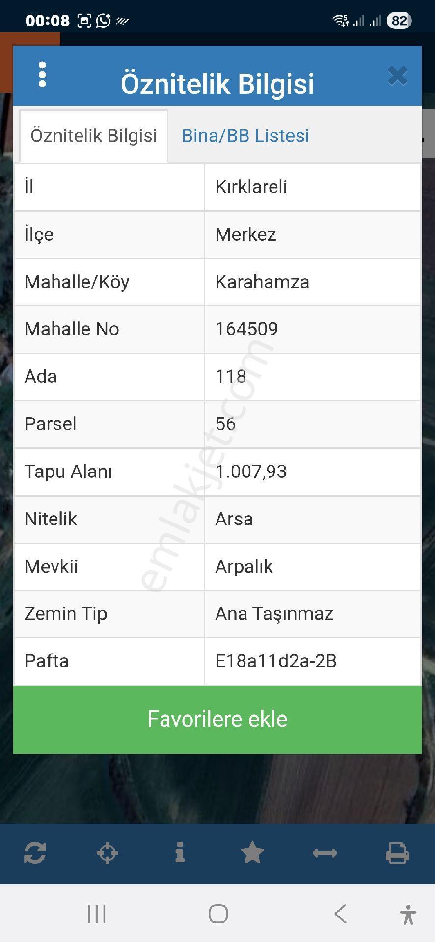 Kıklareli Merkez Karahamza Mh Satılık Arsa - Görsel 7