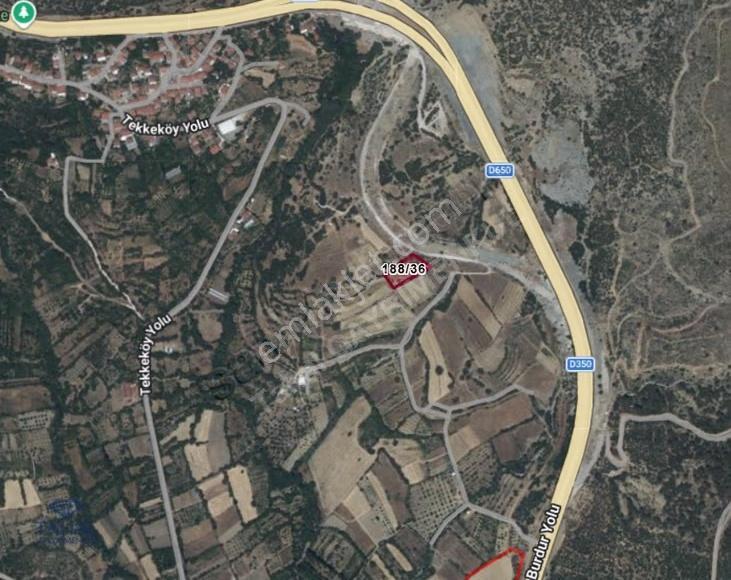 Burdur Çeltikçi Tekke Köyün'de Satılık 2407 M2 Kupon Tarla - Görsel 4