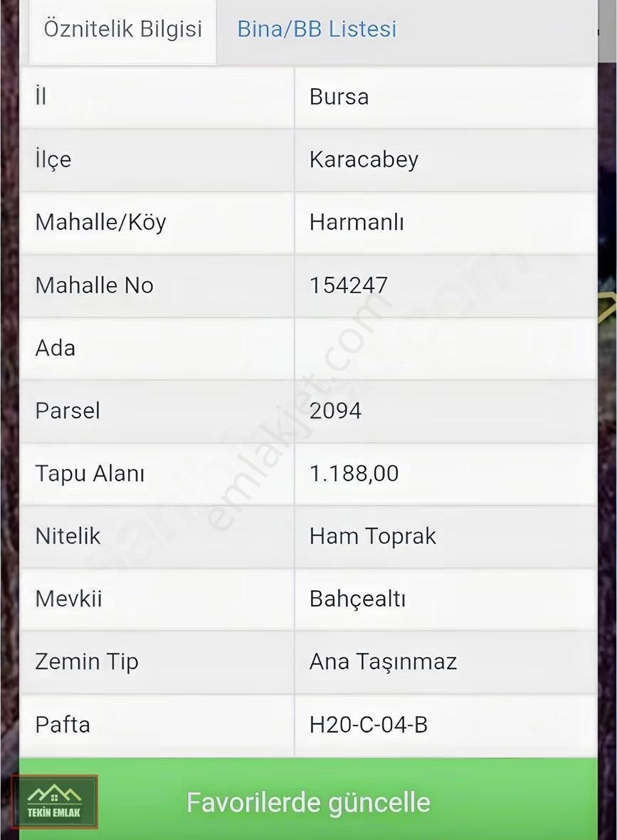 Bursa Karacabey Harmanlı Köyüne Yakın Satılık 1.188 Tapulu Tarla - Görsel 6