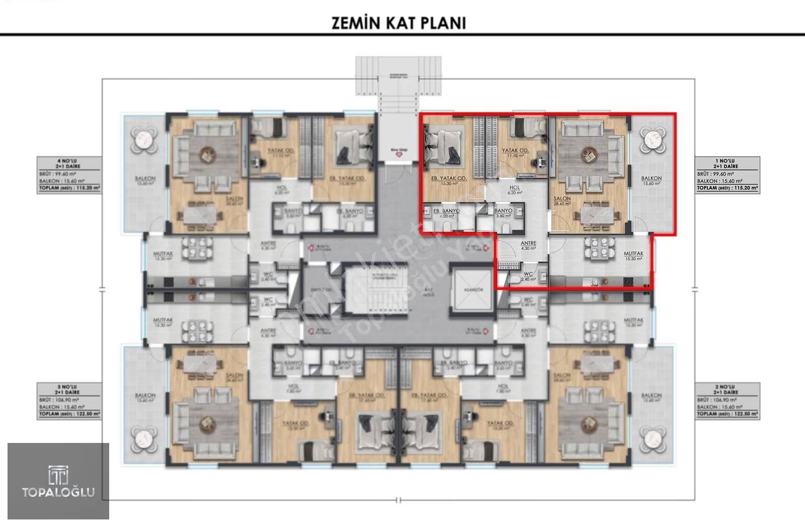 Topaloğlu Yapıdan Pazarcıda Satılık Ultra Luks 2+1 Daıre - Görsel 6