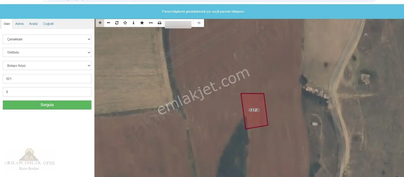 Arslan Emlak Ofisi'nden Gelibolu Bolayırda 273 M2 Satılık Arsa - Görsel 2