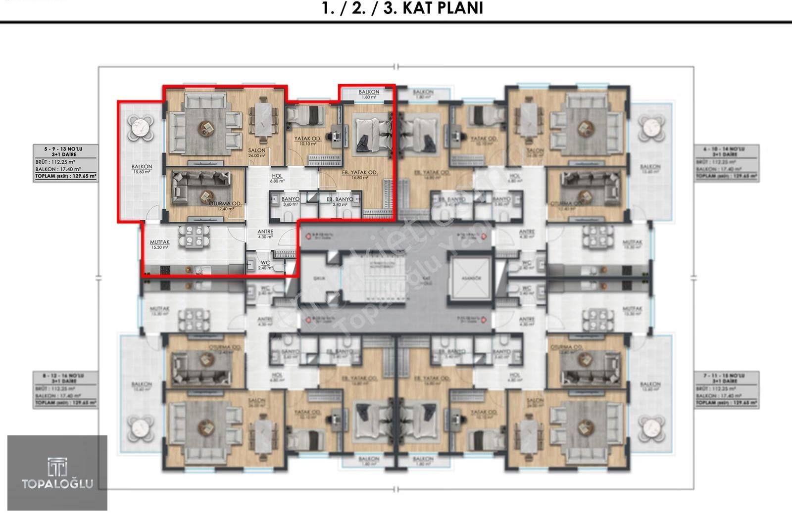 Topaloğlu Yapıdan Pazarcıda Satılık Ultra Luks 3+1 Daire - Görsel 8
