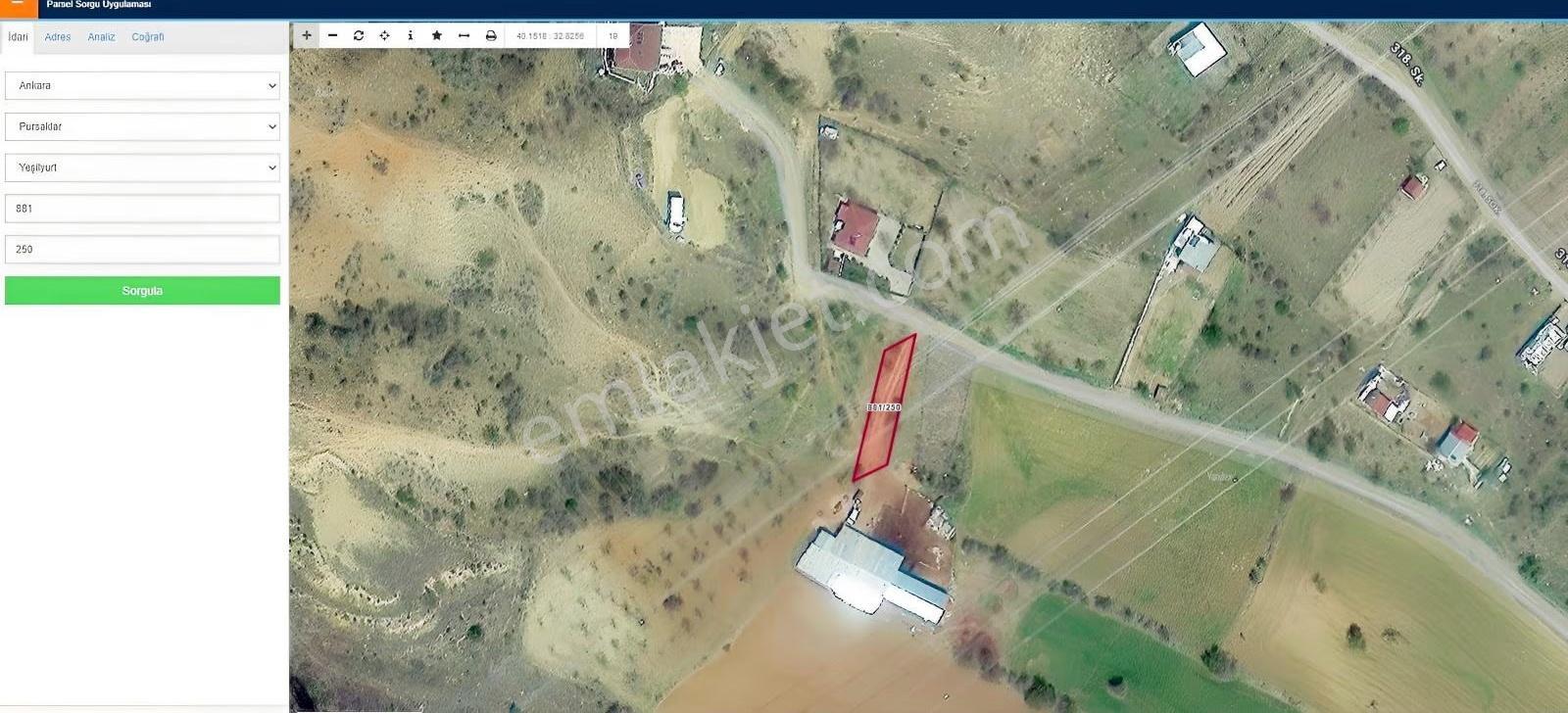 Ankara Pursaklar Sirekli'de Yatırımlık Tarla - Yola Sıfır,fırsat - Görsel 3