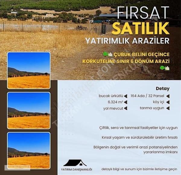 Çubuk Belini Geçince Korkuteline Sınır 6.324 M2 Arazi ! - Görsel 2