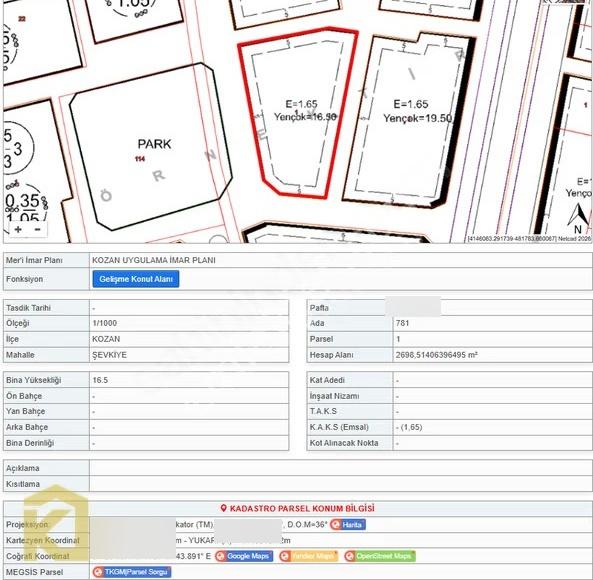 Şevkiye Mahallesinde 5 Kat İmarlı 2.699 M² Satılık Arsa - Görsel 4