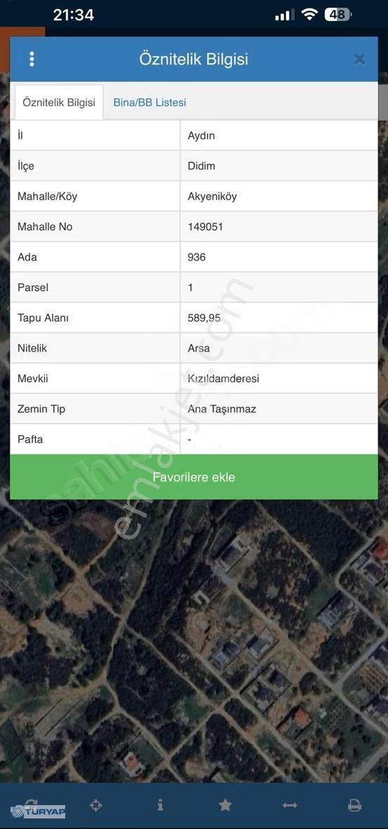 Aydın Didim Akyeniköy Villa Arsası