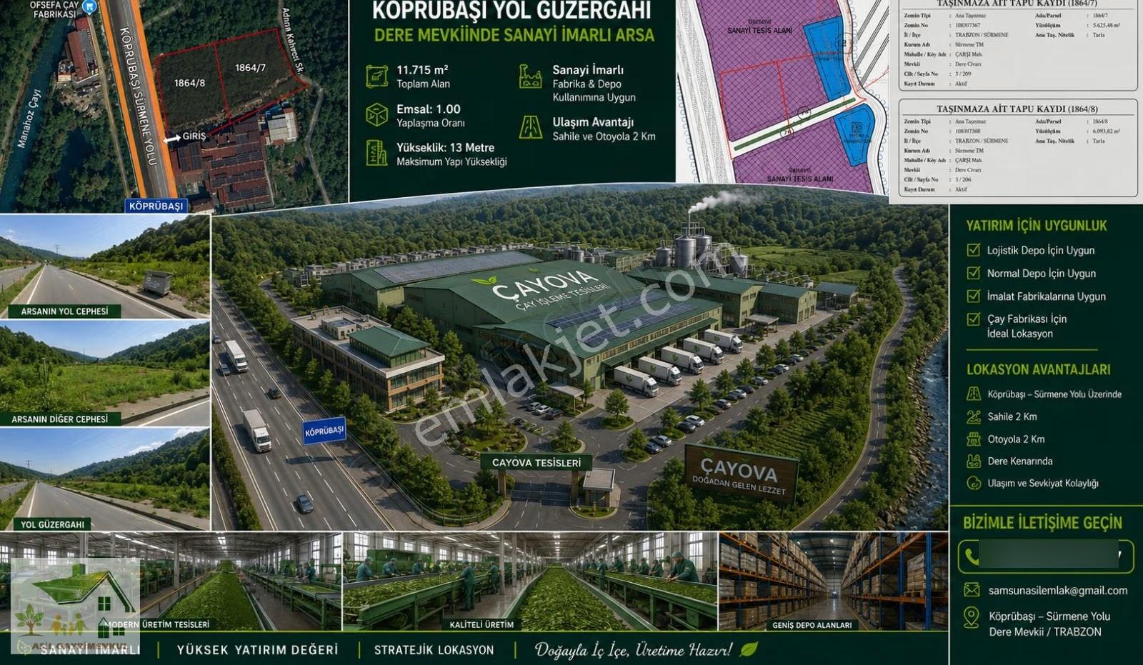 Trabzon Sürmene Dev Sanayi Arsası,fabrika-lojistik Bölgesi - Görsel 16