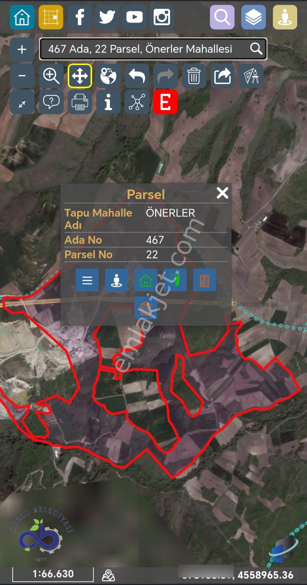 Turyap'tan Çorlu Önerler'de Satılık 3212 M2 Tarla Hissesi - Görsel 3