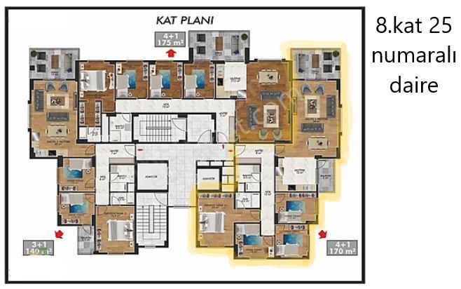 Tunçbey'den Leb-i Derya Sitesi Fırsat Daire 4+1 Bürüt 165 - Görsel 40