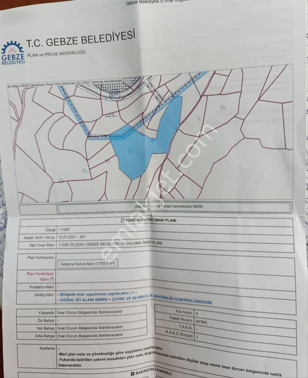 Gebze Denizli Köyünde Çit İle Çevrili 11.224 M2 Satılık Tarla - Görsel 5