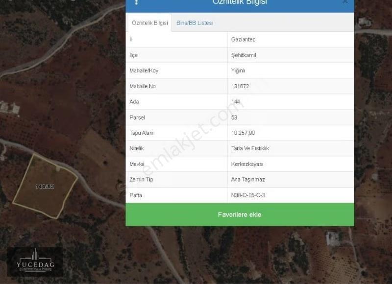 Gaziantep Yığınlı Mahallesi Tek Tapu Satılık Arazi... - Görsel 3