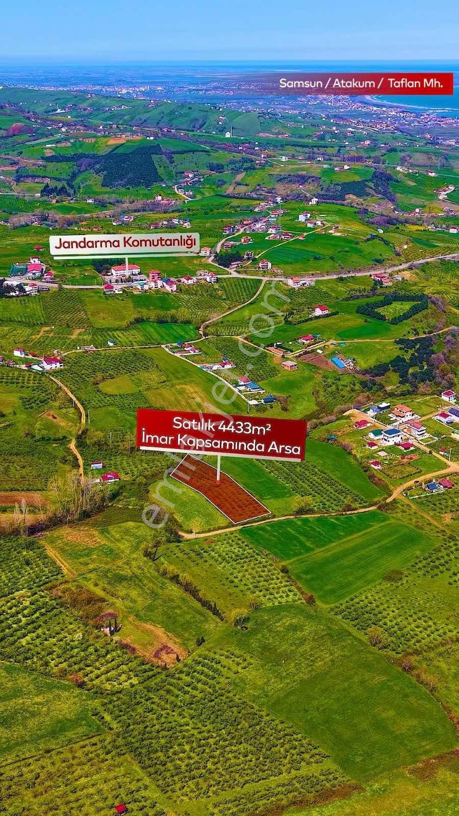 Truva'dan Atakum Taflan'da Deniz Manzaralı İmarda 4433 M2 Arsa