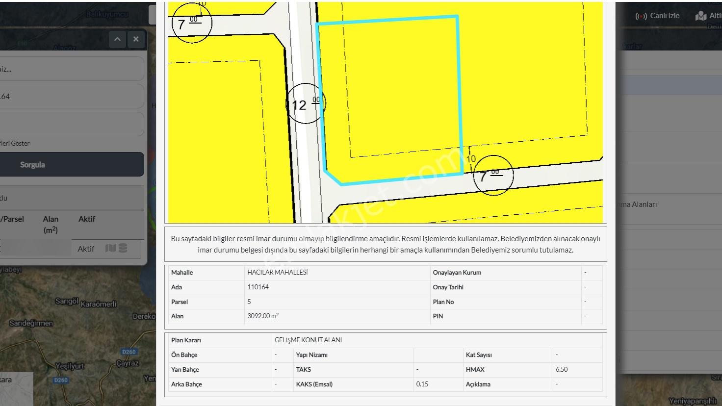 Gölbaşı Hacılar İncek Loft Karşısı 3092 M2 Villa İmarlı Arsa - Görsel 6