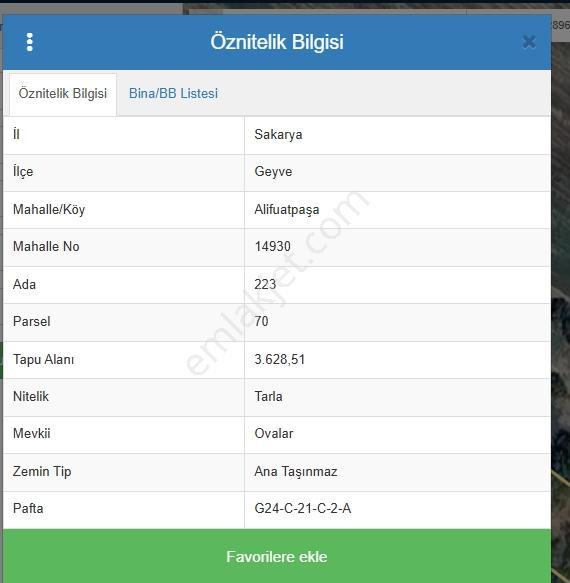 Sakarya Geyve Alifuatpaşada Satılık 3.628 M² Tarla - Görsel 10
