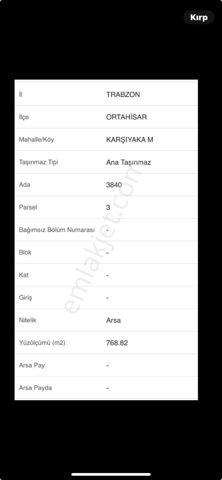 Deha Emlak`tan Satılık 768 M2 Arsa Karşıyaka Mahallesi - Görsel 3