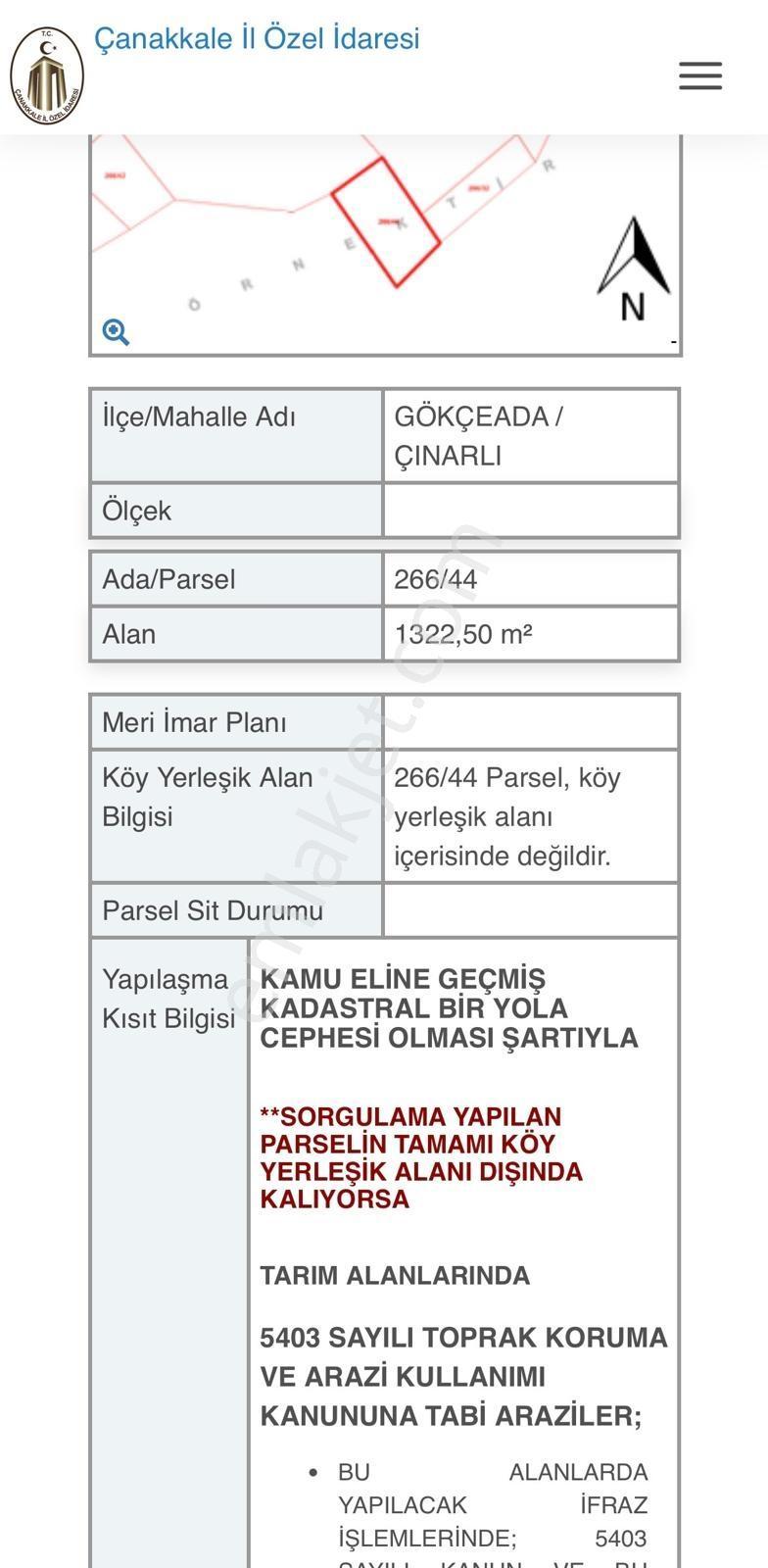 Cb Vizyon Tevfik Baştürk'ten Gökçeada Çınarlı'da Satılık Tarla - Görsel 7