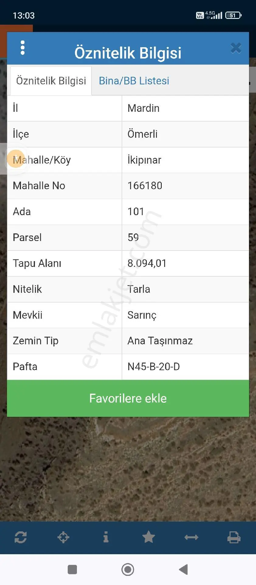 Sahibinden Satılık Tarladönüm 110bin