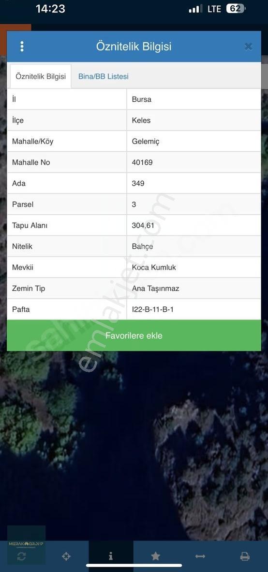 Keles Gelemiç 304 M2 Yolu Olan Dereye Cephe Tarla - Görsel 4