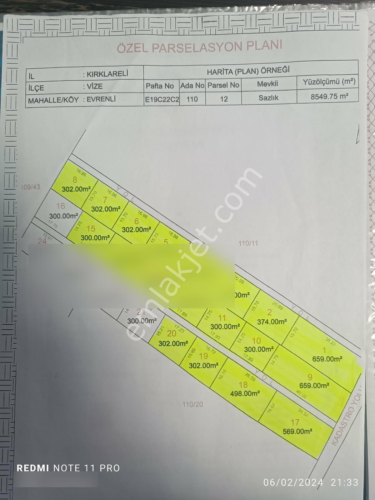 Çakıllı Evrenli İstanbul Yolu Üzerinde Satılık 300 M2 Tarla - Görsel 9