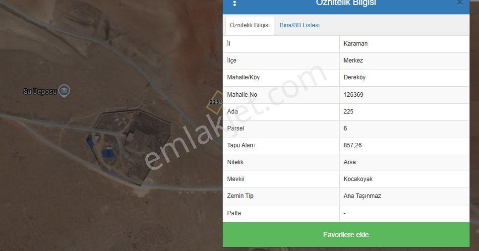 Karaman Dereköyde 857m2 Satılık Villa Arsası - Görsel 3