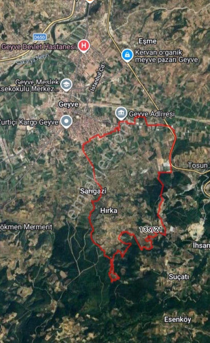 Sakarya Geyve Seyir Terası Üstü 5480m2 Asfalta Cephe Kaçmaz Arsa - Görsel 21