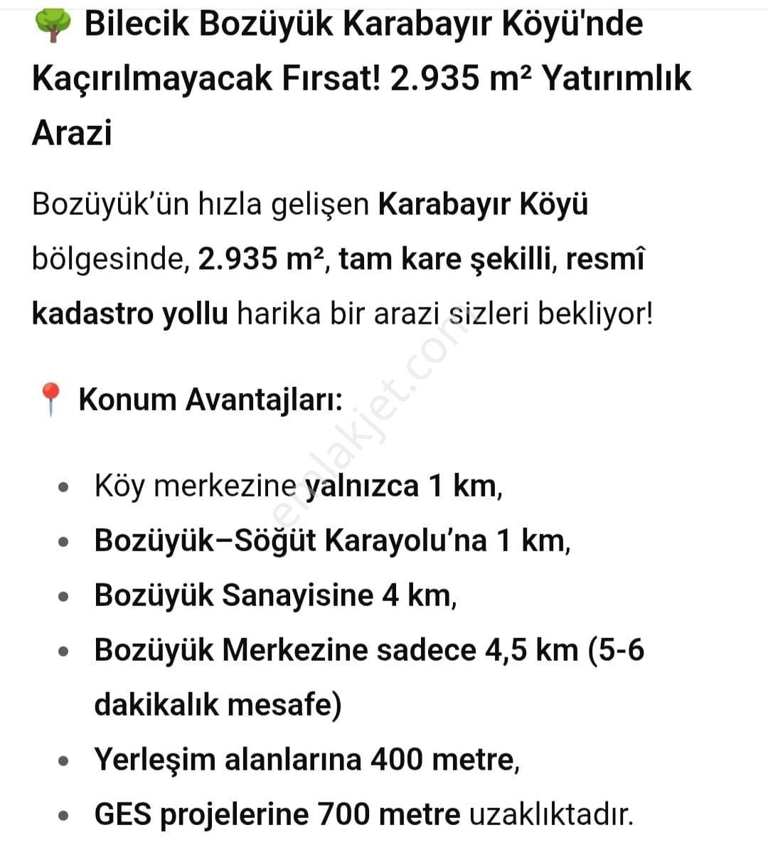Bozüyük Karabayırda Gese 700 M, Sanayiye 4 Km, Kare Parsel - Görsel 9