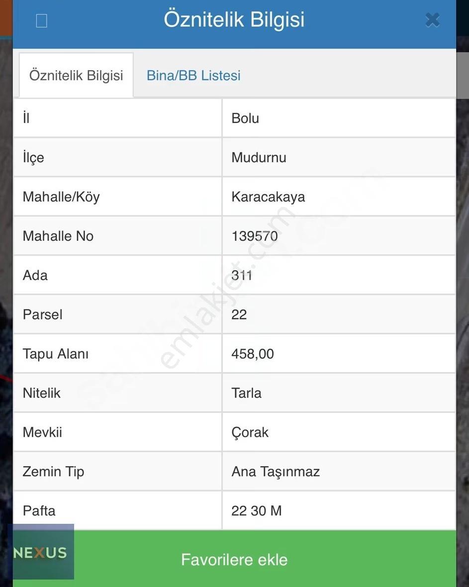Mudurnu Karacakaya Mah Müstakil Parsel 458 M2 Fırsat Tarla - Görsel 2