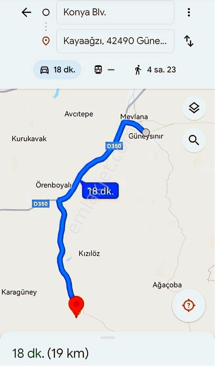 Konya-güneysınır-kayaağzı Kadastral Yollu 9302 M2 Satılık Tarla - Görsel 8
