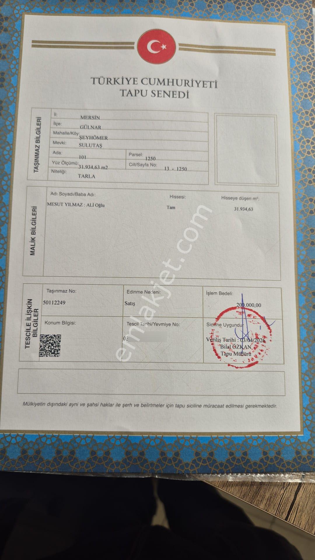 Satılık Tarla