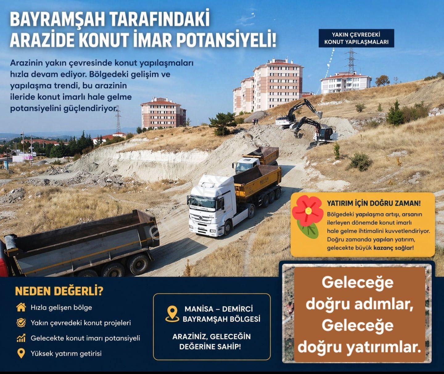 Manisa Demirci Bayramşah'da 1.967 M² Köy Manzaralı Köye 500mt Düz Güzel Uygun Tarla. Açıklamada - Görsel 32
