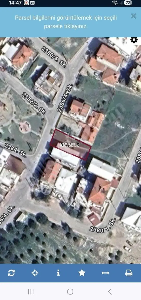 Pamukkale Karşıyaka Mahallesinde Park Cepheli Satılık Arsa