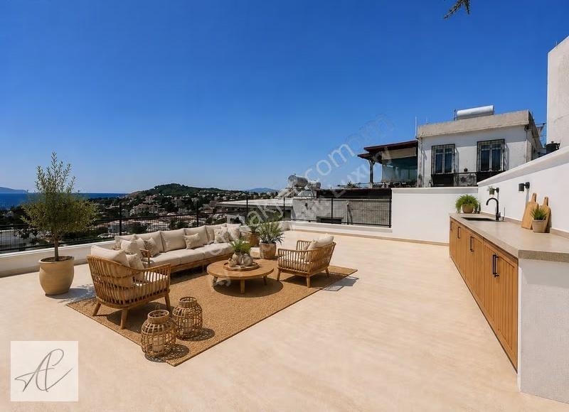 Marina Ve Kale Manzaralı Yenilenmiş Otantik Bodrum Taş Evi - Görsel 4