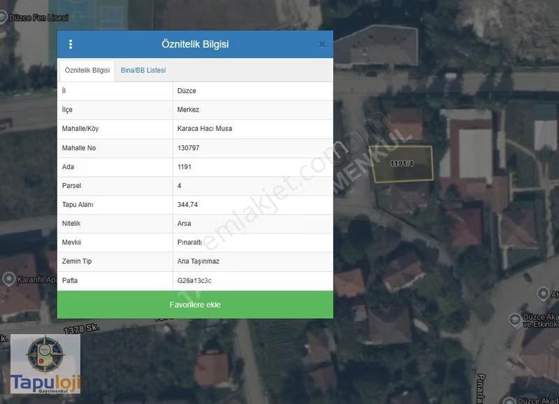 Düzce- Merkez Karahacı Musa Mh. Satılık 345 M² Arsa - Görsel 5