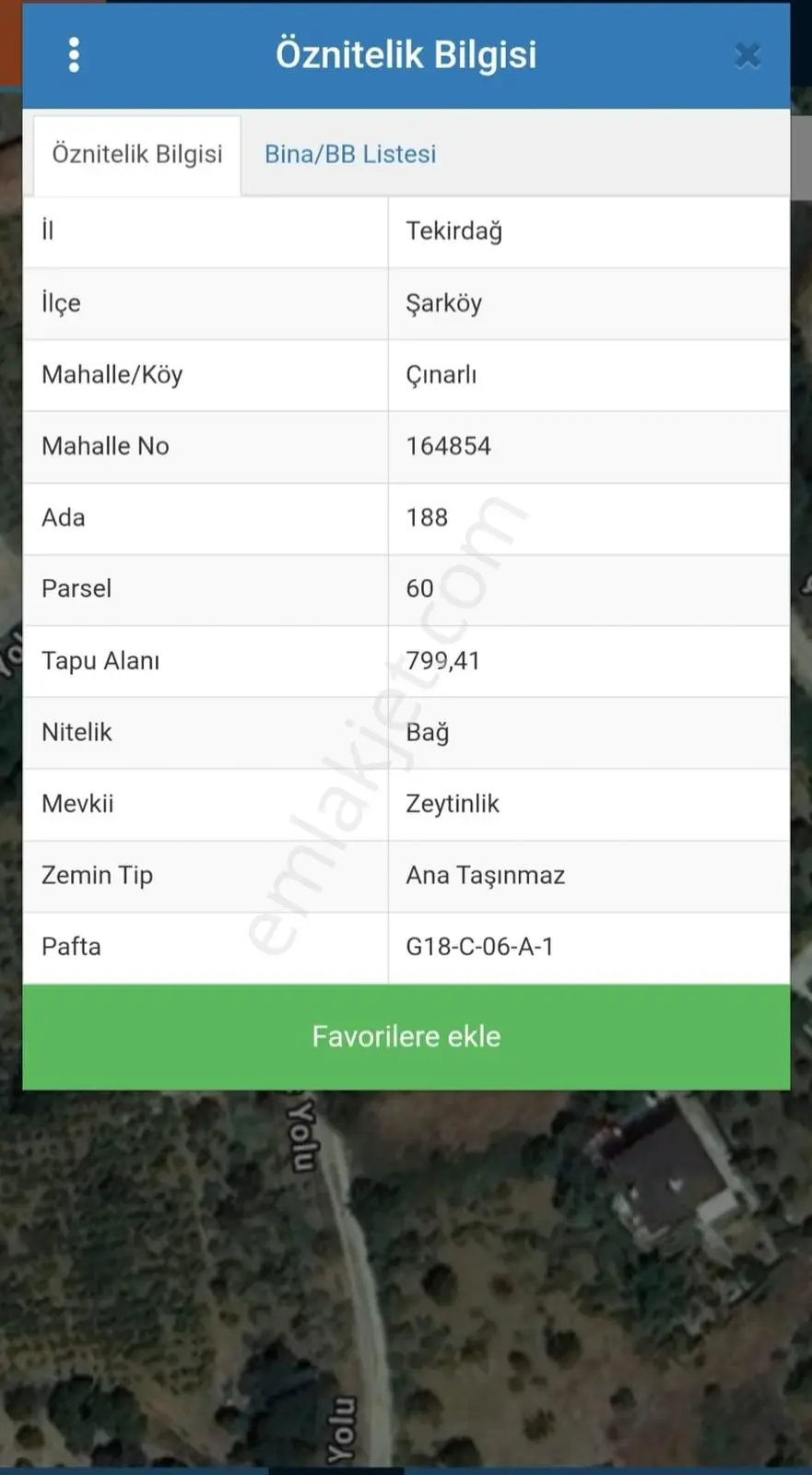 Tekırdağ Şarköy Çınarlıda Köy Içı Imarlı Satılık Arazı - Görsel 6