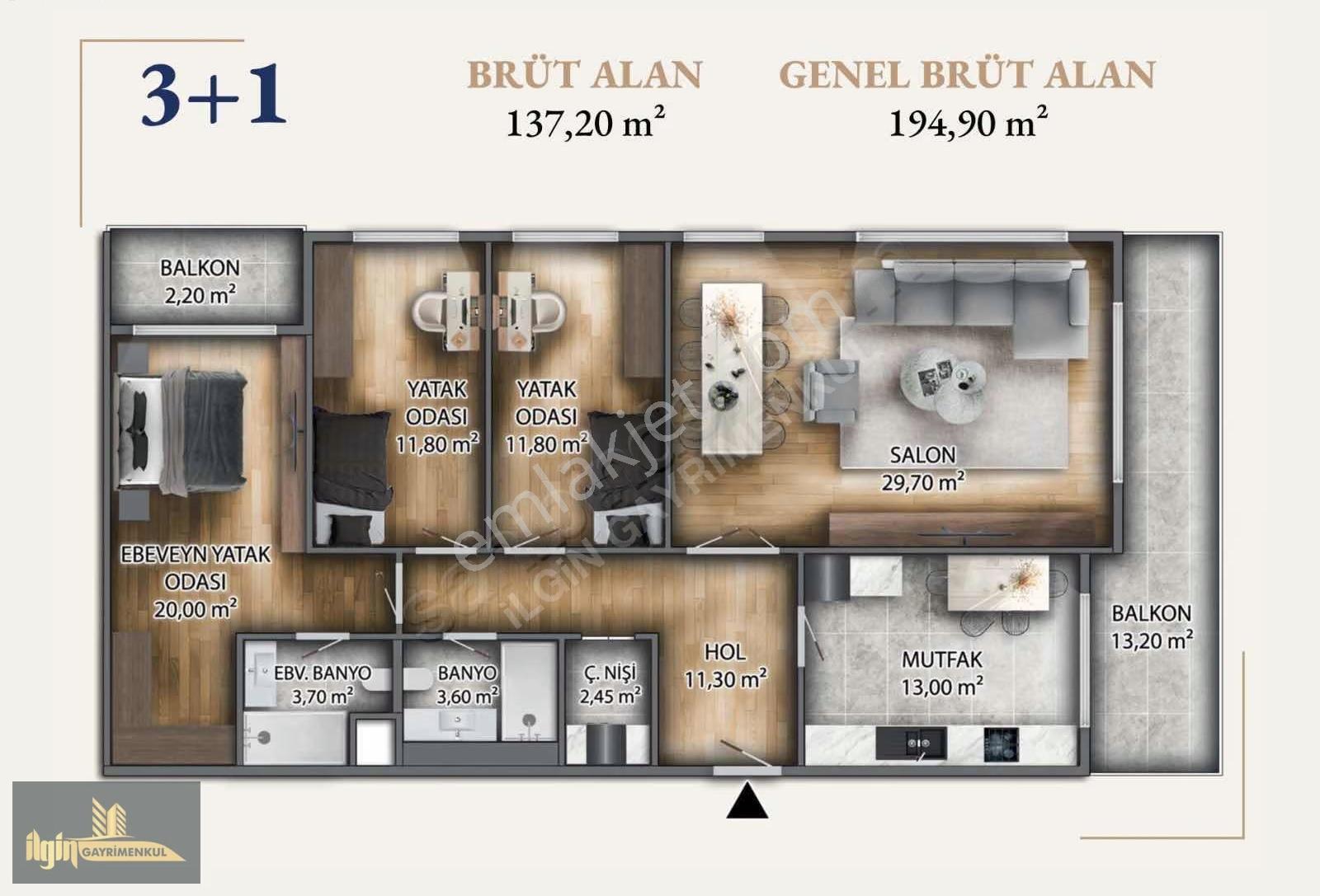 %50 Peşinat Kalan Ödeme 24 Ay Taksitle Projeden 3+1 Daireler - Görsel 9