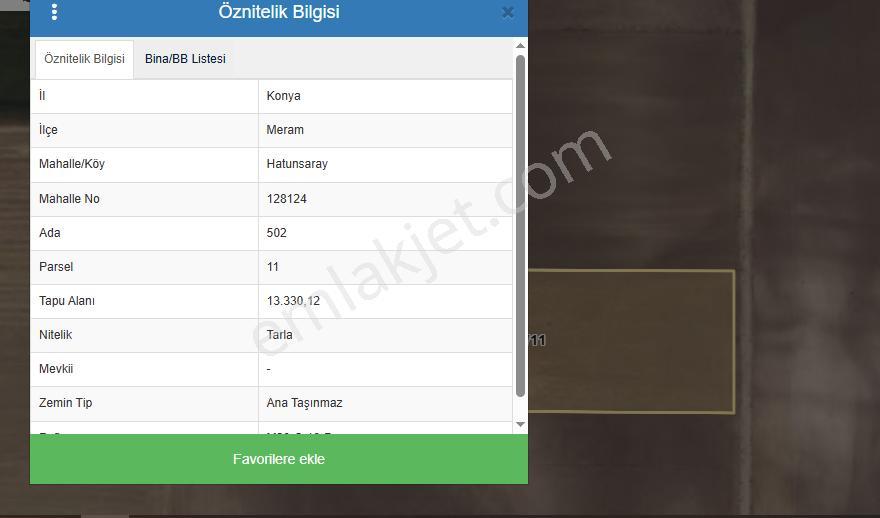 Konya Hatunsaray'da Satılık Yatırımlık Tarla