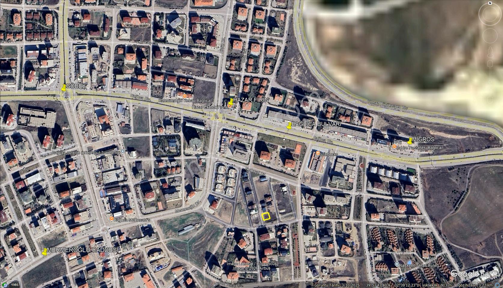 Bağlıca Merkezde Altyapısı Hazır Satılık Villa Arsası 0,50 Emsal - Görsel 6