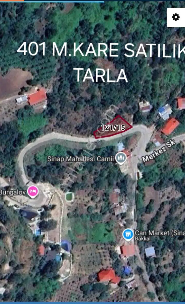Mersin Erdemli Sinap Yaylasında 401 M.kare Satılk Tarala