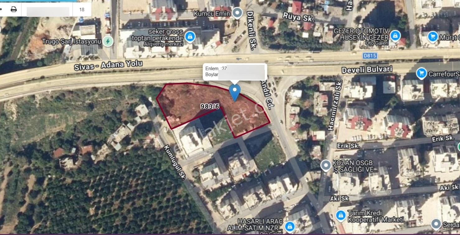 Zorlu'dan Kozan'a Girişte Ana Cadde Üzeri Tek Tapu Satılık Arsa - Görsel 9