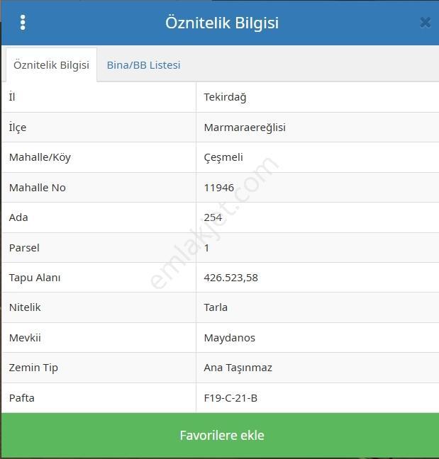 Tekirdağ Marmaraereğlisi Çeşmelide 254,1 Ada Parselde Yerimiz - Görsel 2