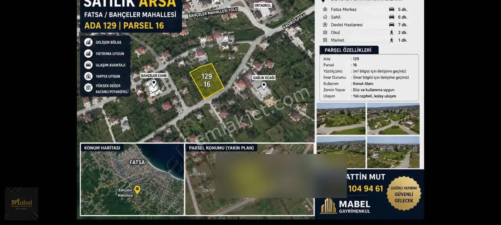 **mabel'den Fatsa Bahçeler Mahallesinde 10 Dönüm Fırsat Arsa** - Görsel 4
