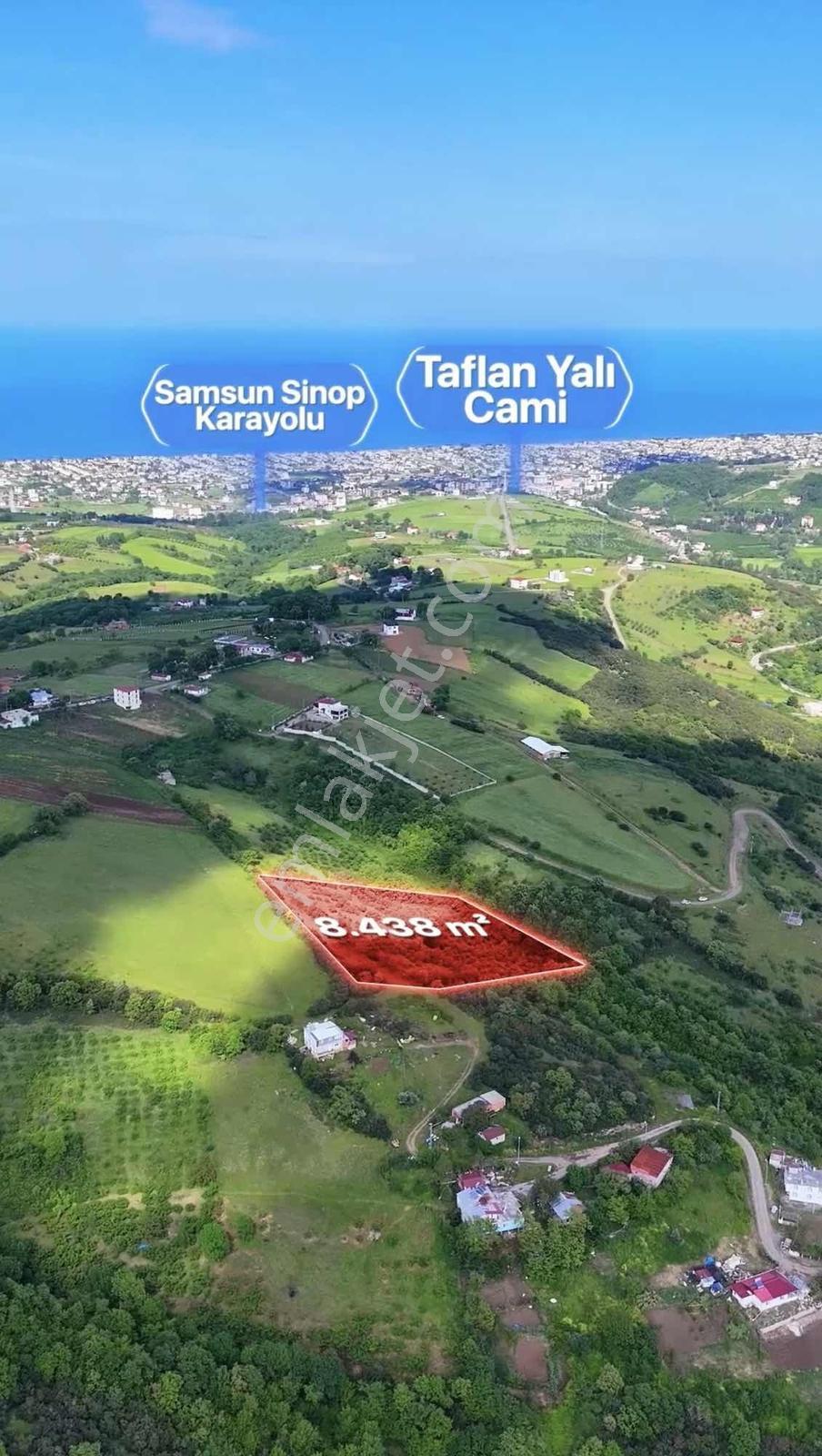 Atakum Taflanda Yatırımlık 8.438 M² Tarla