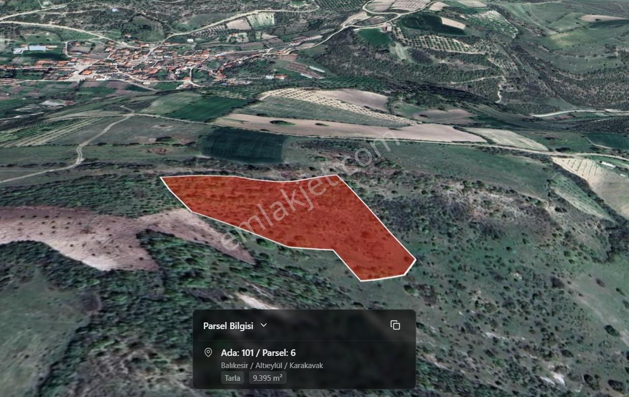 !şehre Yakın Fırsat Tarla!altıeylül Karakavak'ta Tarla 9.394 M²